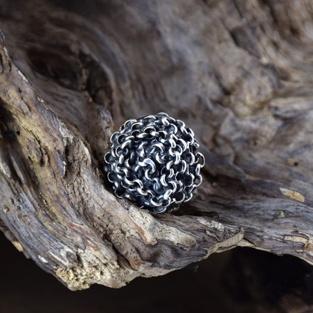 BALL CHAIN RING STERLING SILVER LADY’S RING