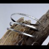 FROSTED SPIRAL "SCHIAVA" STERLING SILVER BANGLE
