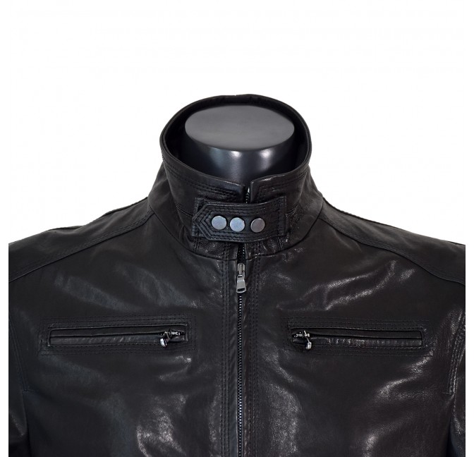 Full Grain Nappa Leather Man's Jacket "Maurizio"