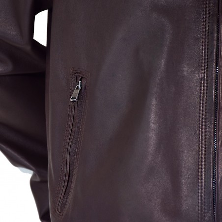 Full Grain Nappa Leather Man's Jacket "Maurizio"