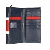 TWO IN ONE GRAIN PRINTED LEATHER TRICOLOR LARGE WALLET