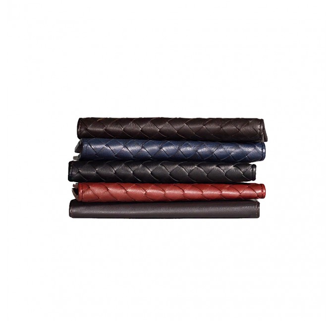 SOFT SMOOTH/WOVEN LEATHER LONG WALLET