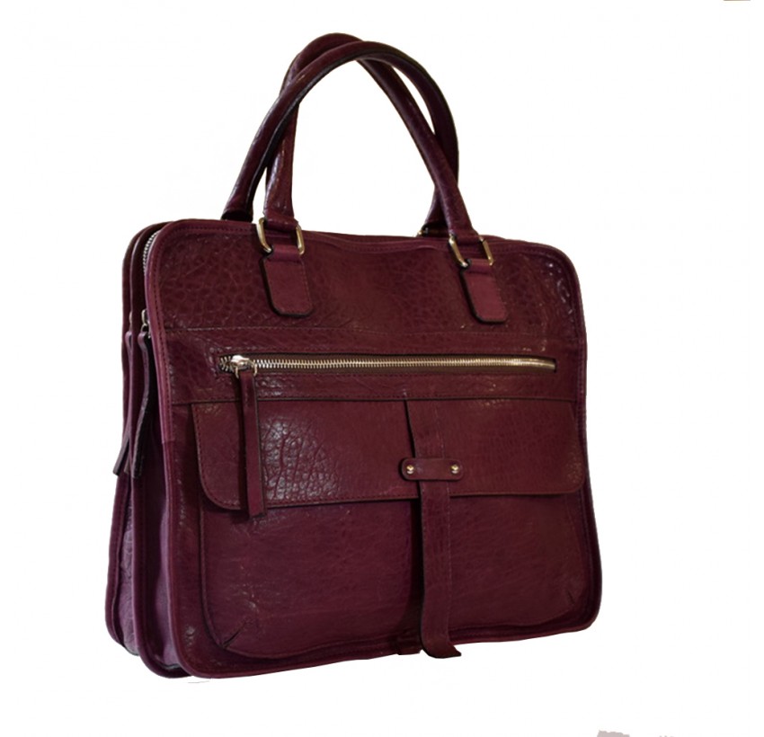 SOFT LEATHER RAMSKIN BRIEFCASE