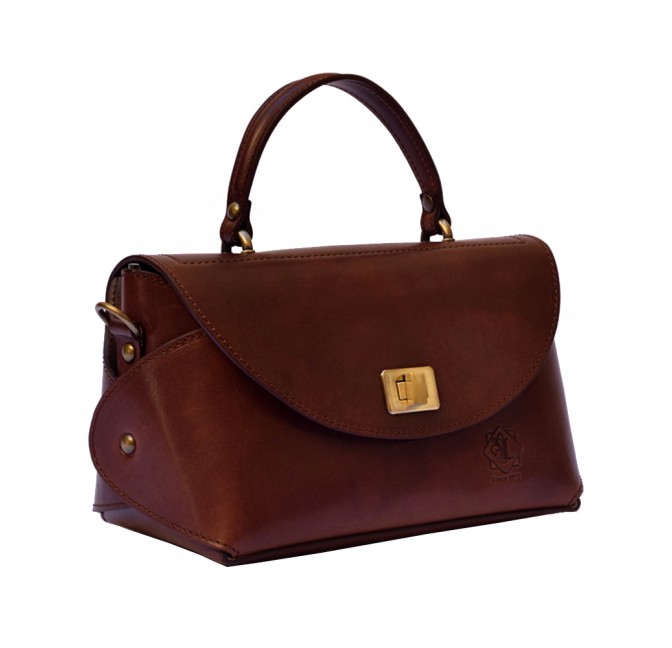 STRUCTURED CALFSKIN DOCTOR BAG WITH STRAP