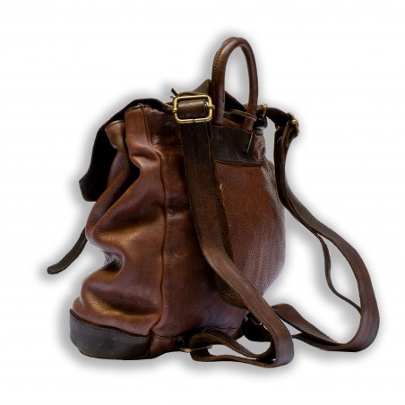 PIECE-DYED-WASHED CALFSKIN LADY'S "BAGPACK"