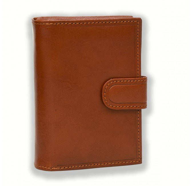 RFID BLOCKING WOMAN FRENCH WALLET IN TUSCAN COWHIDE